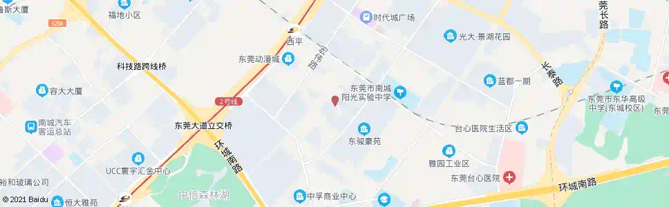 东莞南城体育公园南_公交站地图_东莞公交_妙搜公交查询2025