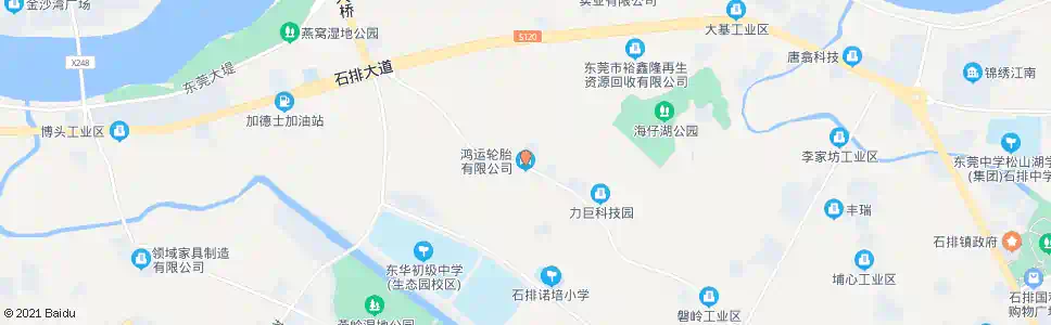 东莞鸿运轮胎厂_公交站地图_东莞公交_妙搜公交查询2025