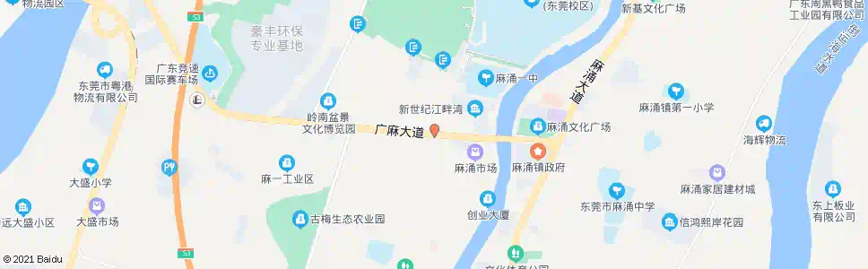 东莞麻涌市场(古梅美食街)_公交站地图_东莞公交_妙搜公交查询2025