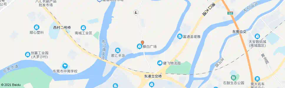东莞蔡白村委会_公交站地图_东莞公交_妙搜公交查询2025