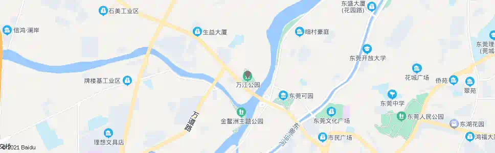东莞万江公园_公交站地图_东莞公交_妙搜公交查询2025