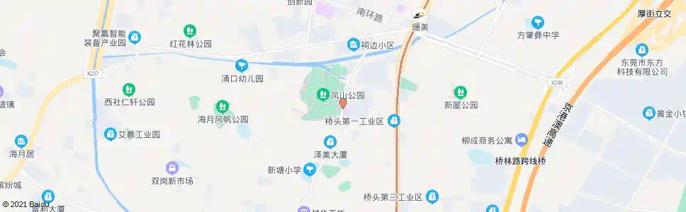 东莞凤山公园_公交站地图_东莞公交_妙搜公交查询2025