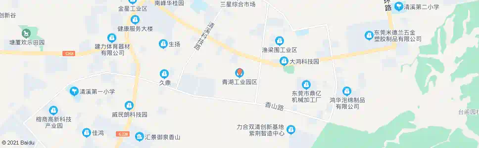 东莞青湖工业园东_公交站地图_东莞公交_妙搜公交查询2025