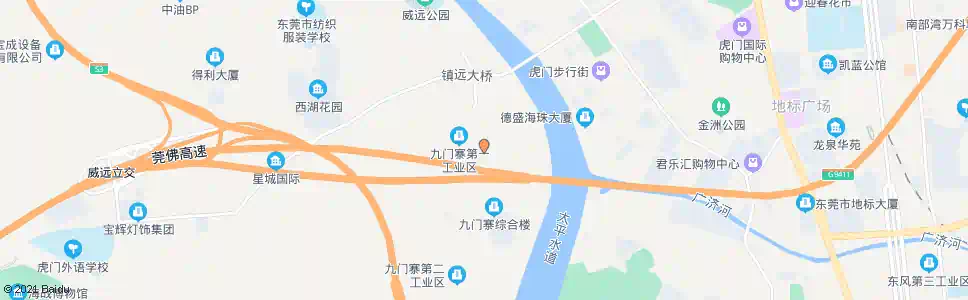 东莞九门寨美宜佳_公交站地图_东莞公交_妙搜公交查询2025