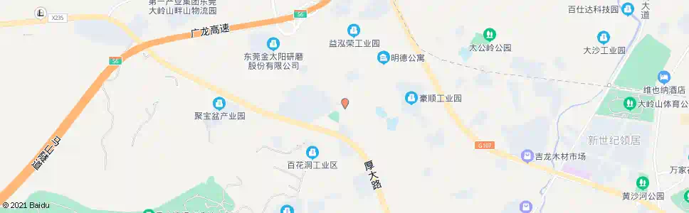 东莞百花洞村委会_公交站地图_东莞公交_妙搜公交查询2025