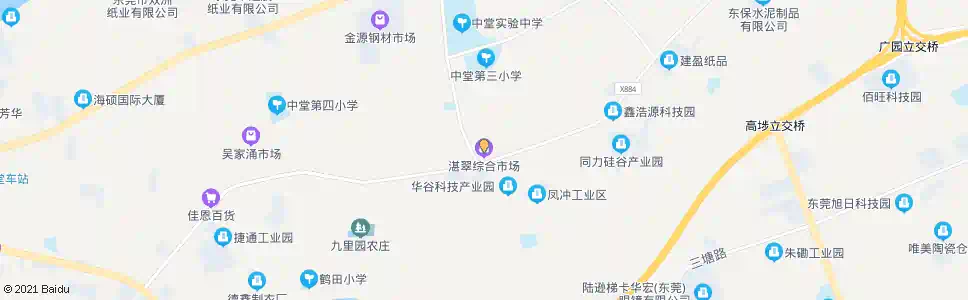 东莞湛翠综合市场_公交站地图_东莞公交_妙搜公交查询2025