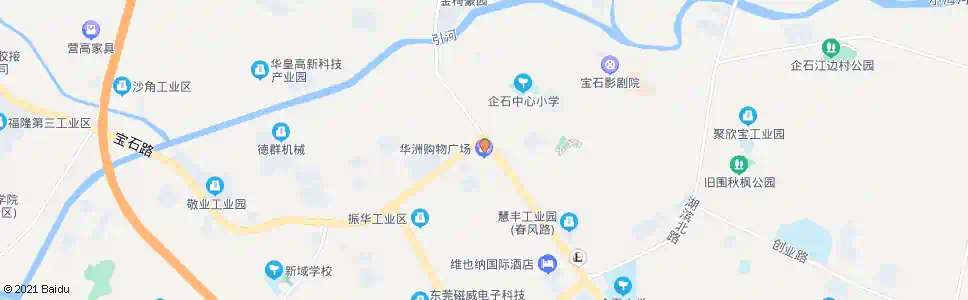 东莞华洲商场_公交站地图_东莞公交_妙搜公交查询2025