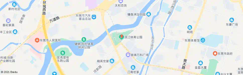 东莞滨江体育公园_公交站地图_东莞公交_妙搜公交查询2025