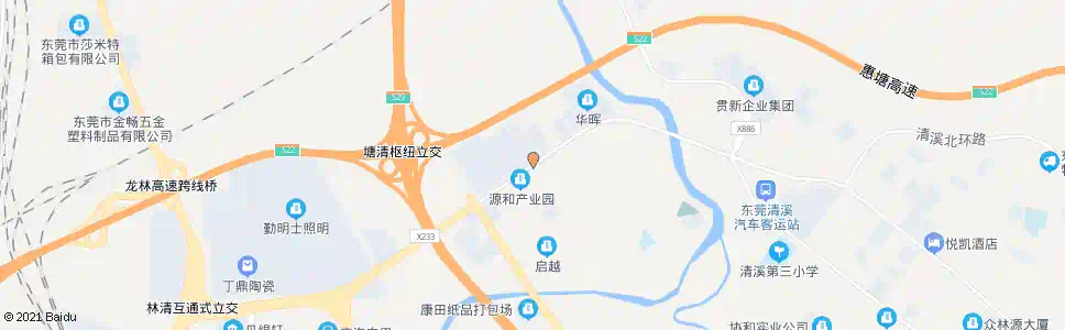 东莞长山头方面厂_公交站地图_东莞公交_妙搜公交查询2025