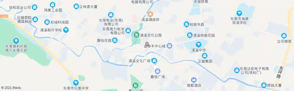 东莞清溪中心市场_公交站地图_东莞公交_妙搜公交查询2025