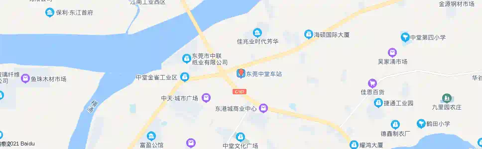 东莞中堂车站_公交站地图_东莞公交_妙搜公交查询2025