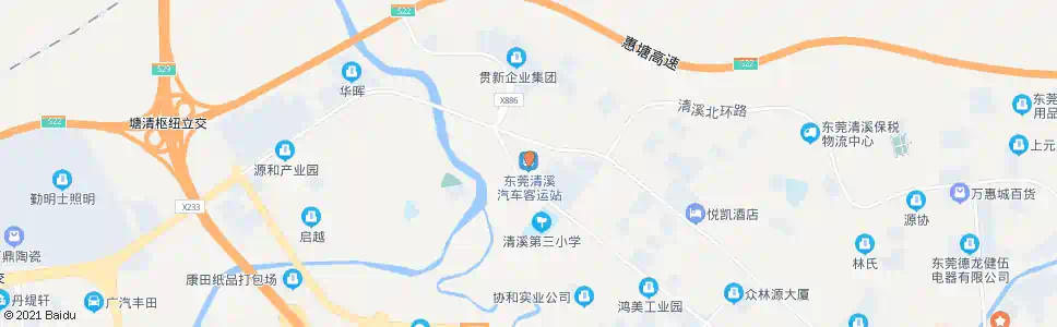 东莞清溪汽车站_公交站地图_东莞公交_妙搜公交查询2025