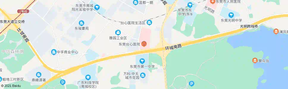 东莞台心医院_公交站地图_东莞公交_妙搜公交查询2025