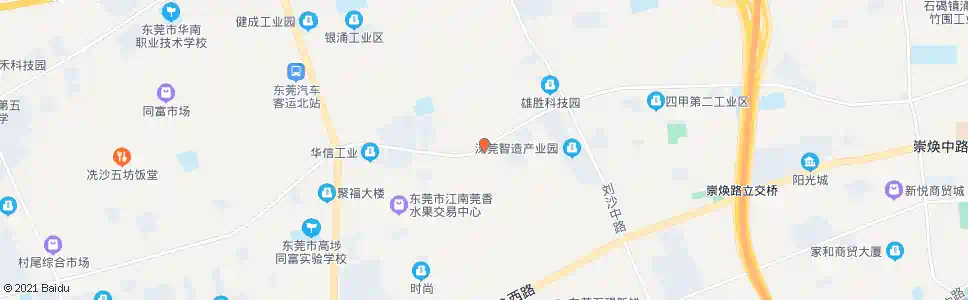 东莞四甲区府_公交站地图_东莞公交_妙搜公交查询2025