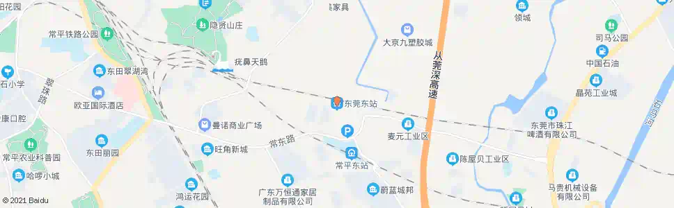东莞日华厂东_公交站地图_东莞公交_妙搜公交查询2025