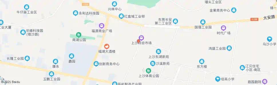 东莞上沙综合市场_公交站地图_东莞公交_妙搜公交查询2025