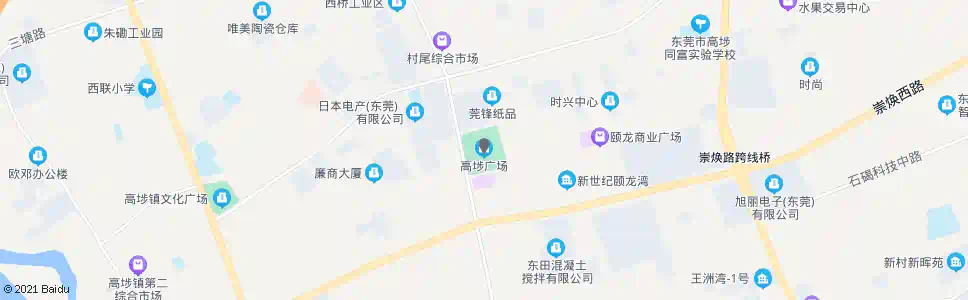 东莞高埗广场_公交站地图_东莞公交_妙搜公交查询2025