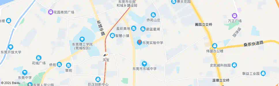 东莞实验中学南_公交站地图_东莞公交_妙搜公交查询2025