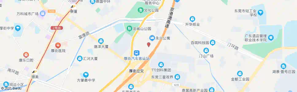 东莞汀山农商银行_公交站地图_东莞公交_妙搜公交查询2025