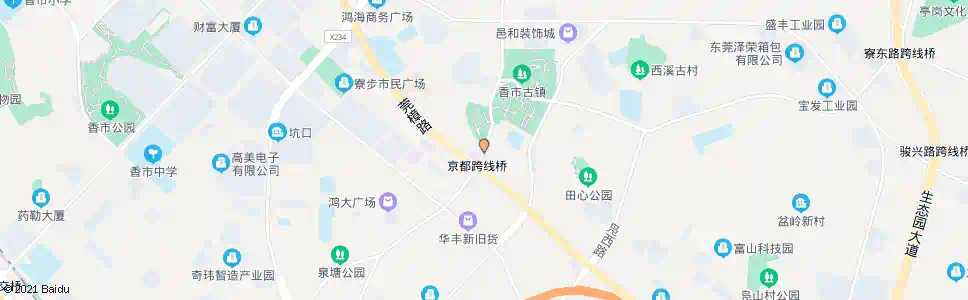 东莞牙香街_公交站地图_东莞公交_妙搜公交查询2025