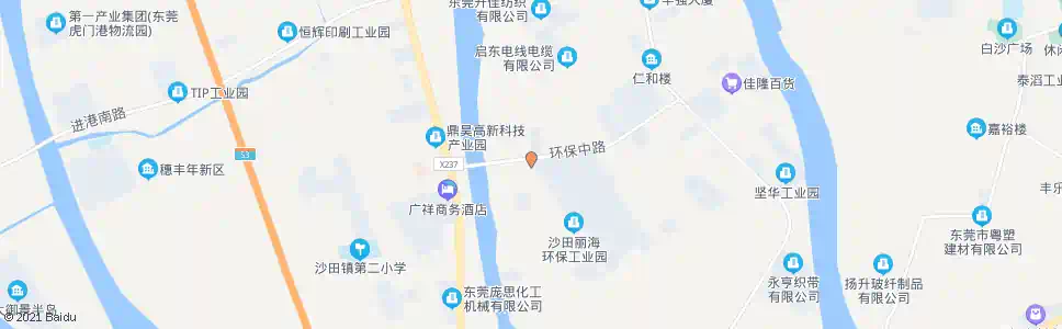 东莞沙田环保城_公交站地图_东莞公交_妙搜公交查询2025