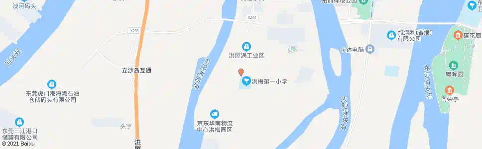 东莞洪屋涡路口_公交站地图_东莞公交_妙搜公交查询2025