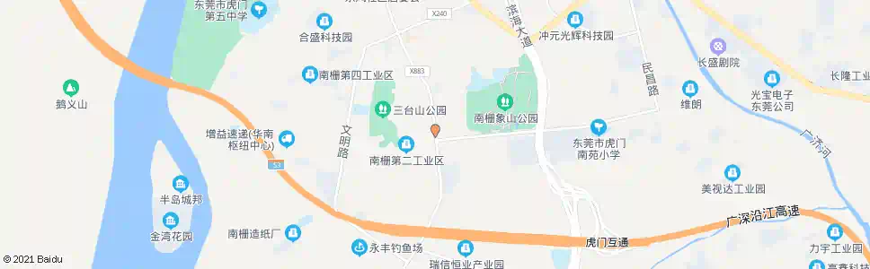 东莞富民花园路口_公交站地图_东莞公交_妙搜公交查询2025