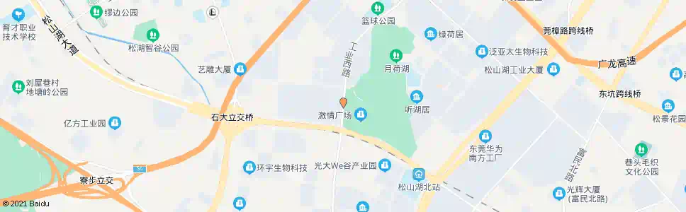 东莞松山湖创意生活城_公交站地图_东莞公交_妙搜公交查询2025