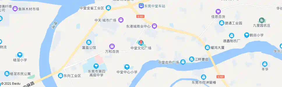 东莞中堂广场_公交站地图_东莞公交_妙搜公交查询2025