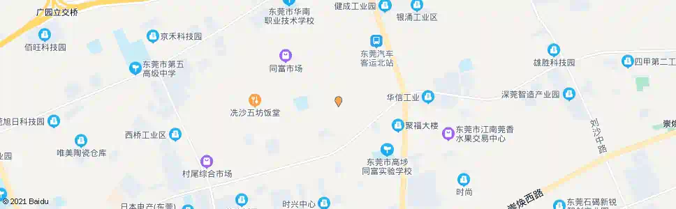 东莞冼沙旧联村_公交站地图_东莞公交_妙搜公交查询2025