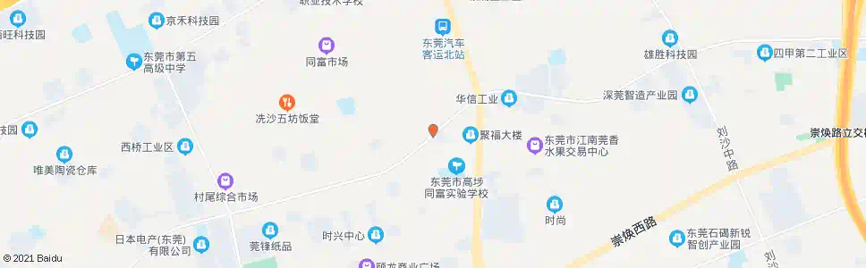 东莞东海村(冼沙油站)_公交站地图_东莞公交_妙搜公交查询2025