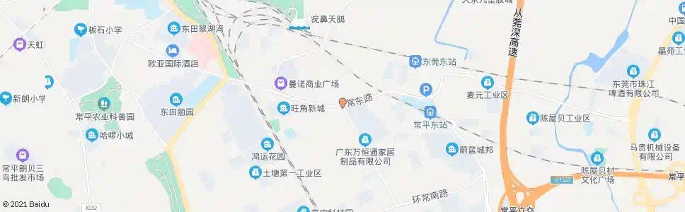 东莞王氏港建大道路口_公交站地图_东莞公交_妙搜公交查询2025