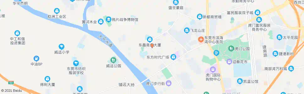 东莞百家商场_公交站地图_东莞公交_妙搜公交查询2025