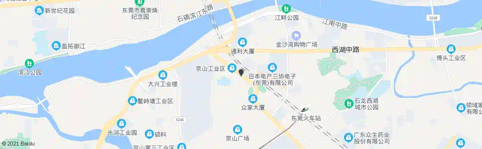东莞京山第八工业区_公交站地图_东莞公交_妙搜公交查询2025