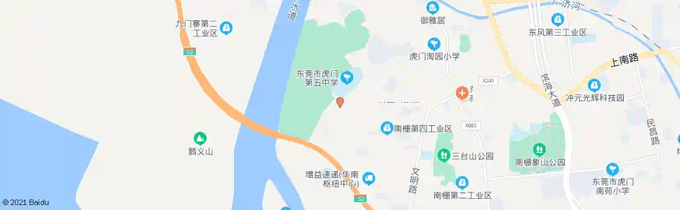 东莞虎门五中_公交站地图_东莞公交_妙搜公交查询2025