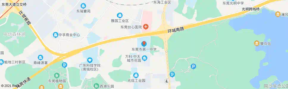 东莞东莞第一中学_公交站地图_东莞公交_妙搜公交查询2025
