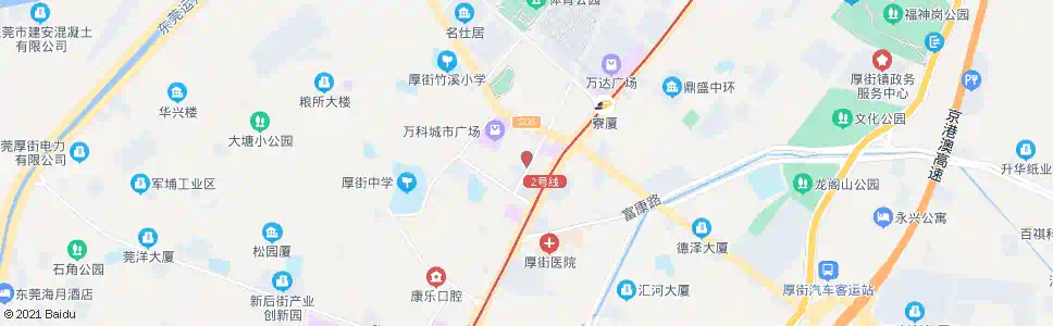 东莞厚街华润广场_公交站地图_东莞公交_妙搜公交查询2025
