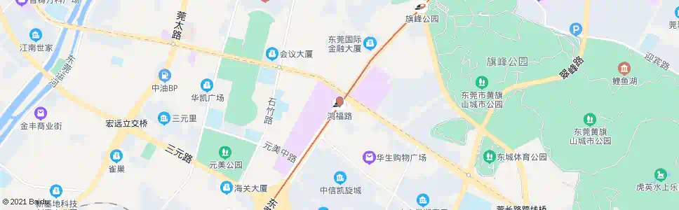 东莞鸿福地铁站_公交站地图_东莞公交_妙搜公交查询2025