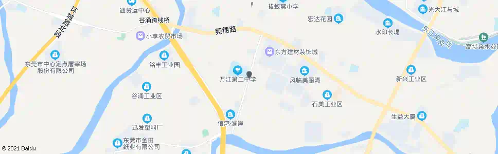 东莞万江二中_公交站地图_东莞公交_妙搜公交查询2025