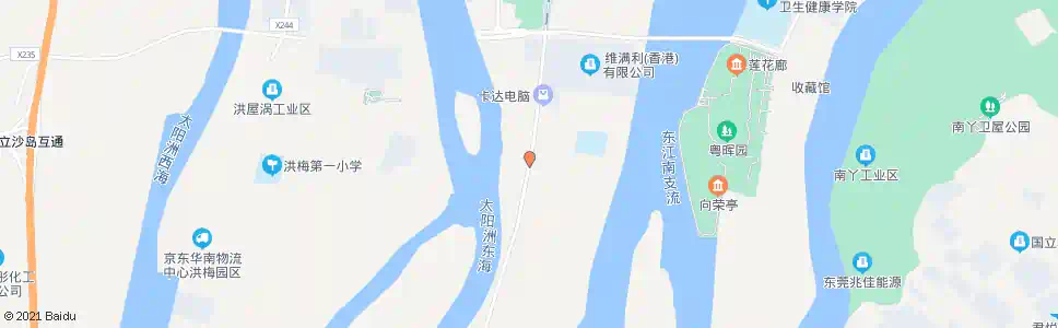 东莞洪梅第二小学路口_公交站地图_东莞公交_妙搜公交查询2025