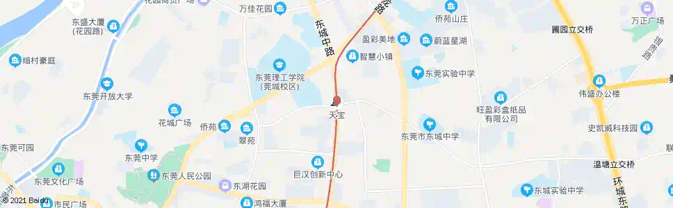 东莞天宝站_公交站地图_东莞公交_妙搜公交查询2025