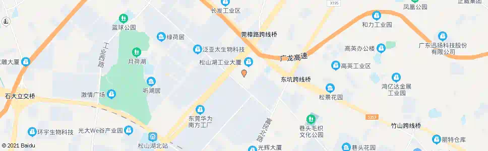 东莞松山湖创意中小科技园_公交站地图_东莞公交_妙搜公交查询2025