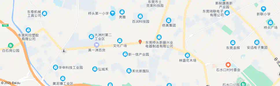 东莞桥常路_公交站地图_东莞公交_妙搜公交查询2025