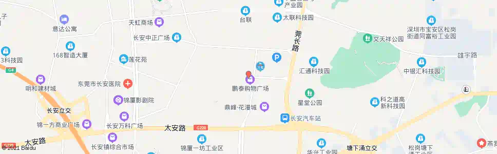 东莞长安第二小学_公交站地图_东莞公交_妙搜公交查询2025