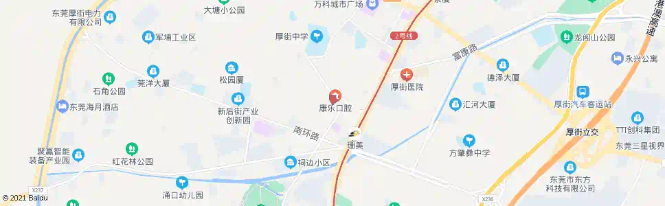 东莞珊瑚路口_公交站地图_东莞公交_妙搜公交查询2025