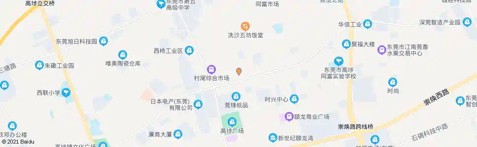 东莞冼沙五坊村口_公交站地图_东莞公交_妙搜公交查询2025