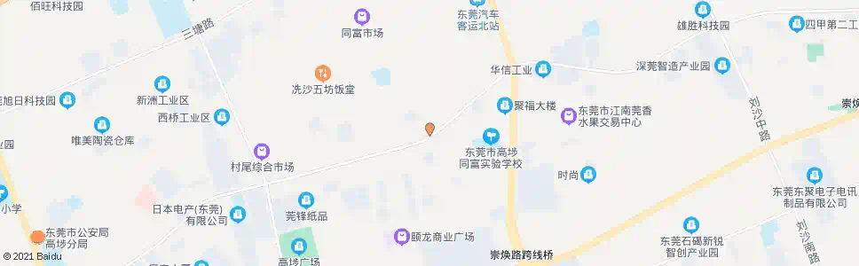 东莞冼沙二上坊_公交站地图_东莞公交_妙搜公交查询2025