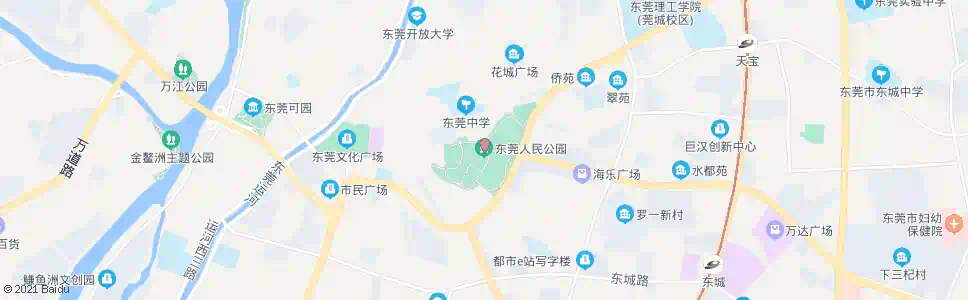 东莞人民公园_公交站地图_东莞公交_妙搜公交查询2025
