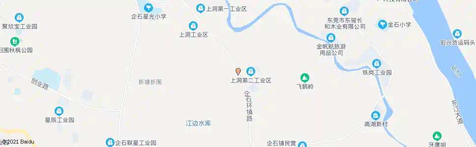 东莞上洞第二工业区_公交站地图_东莞公交_妙搜公交查询2025