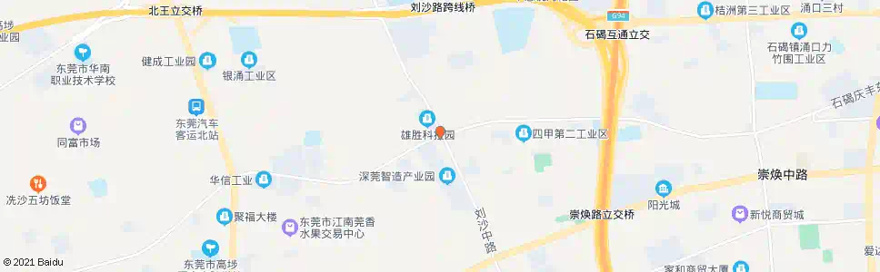 东莞四甲加油站_公交站地图_东莞公交_妙搜公交查询2025